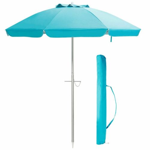 u6.5 Feet Beach Umbrella with Carry Bag without Weight Base